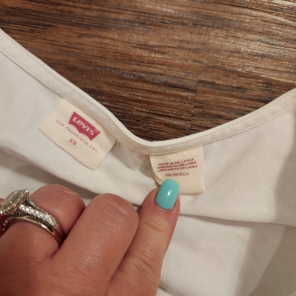 Levi's White Puff Sleeve Blouse - Picture 3 of 4